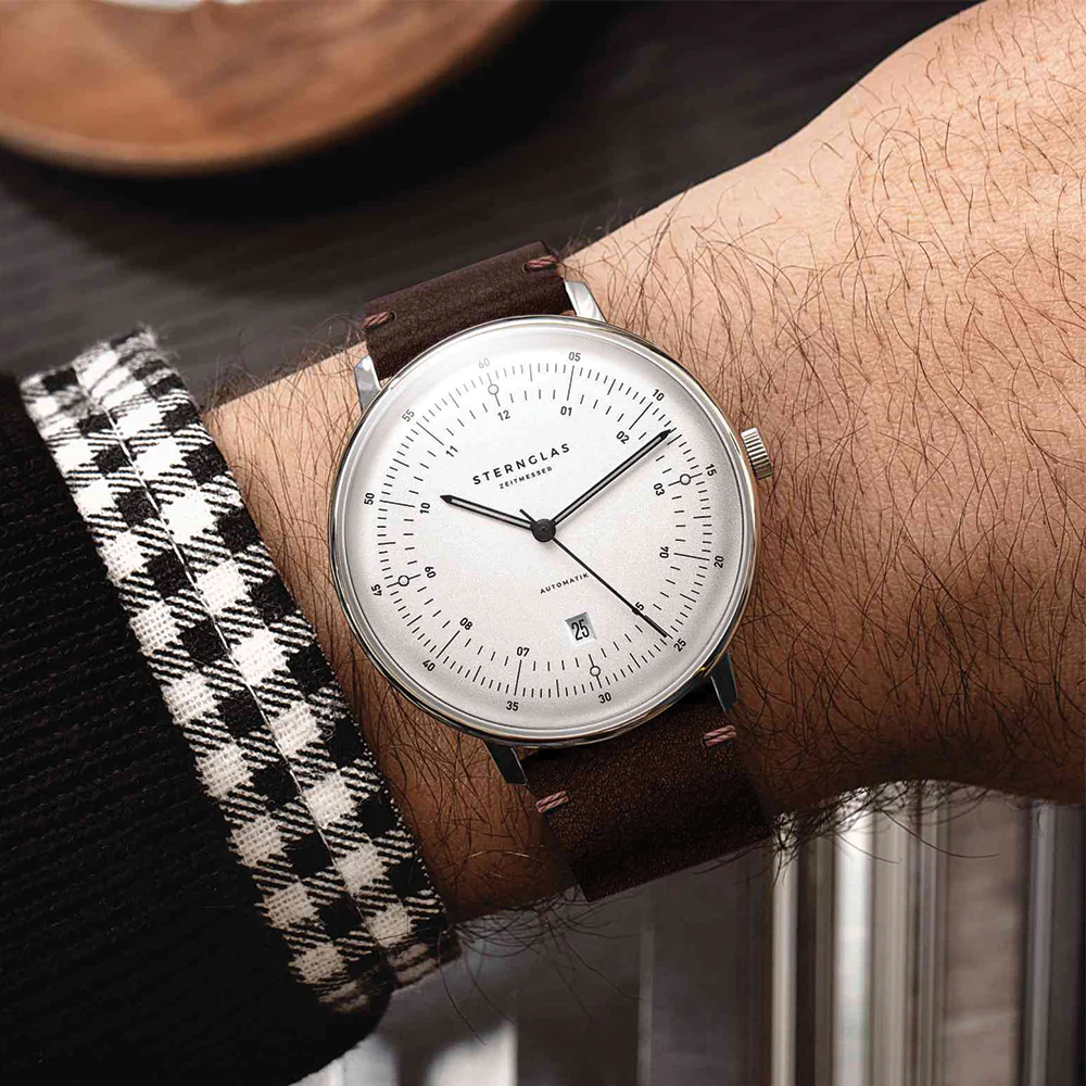 Hamburg Automatic 42mm - Silver on Leather Strap - Image 3