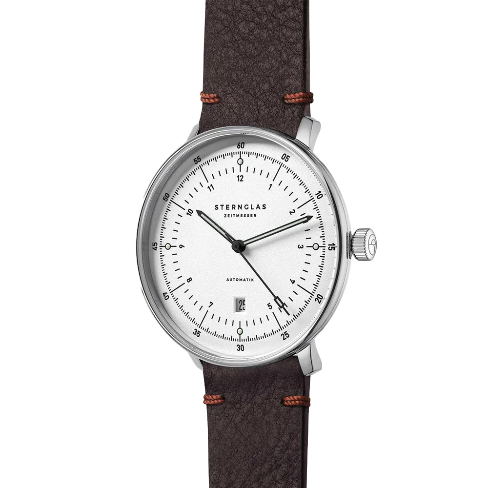 Hamburg Automatic 42mm - Silver on Leather Strap - Image 4