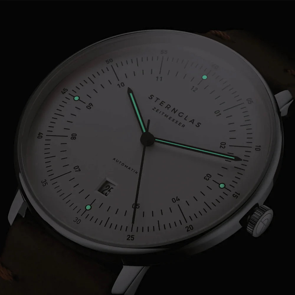 Hamburg Automatic 42mm - Silver on Leather Strap - Image 5
