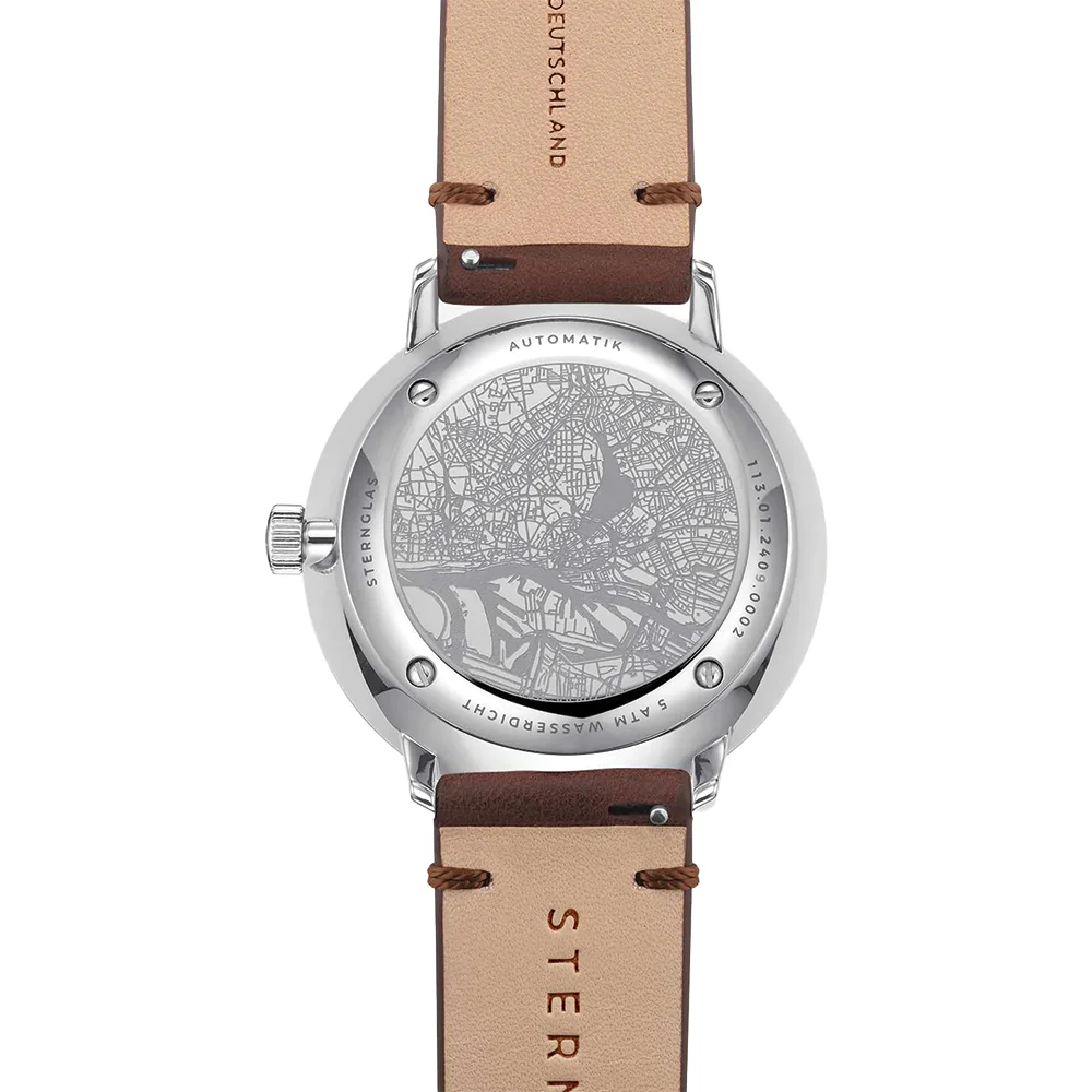 Hamburg Automatic 42mm - Silver on Leather Strap - Image 6