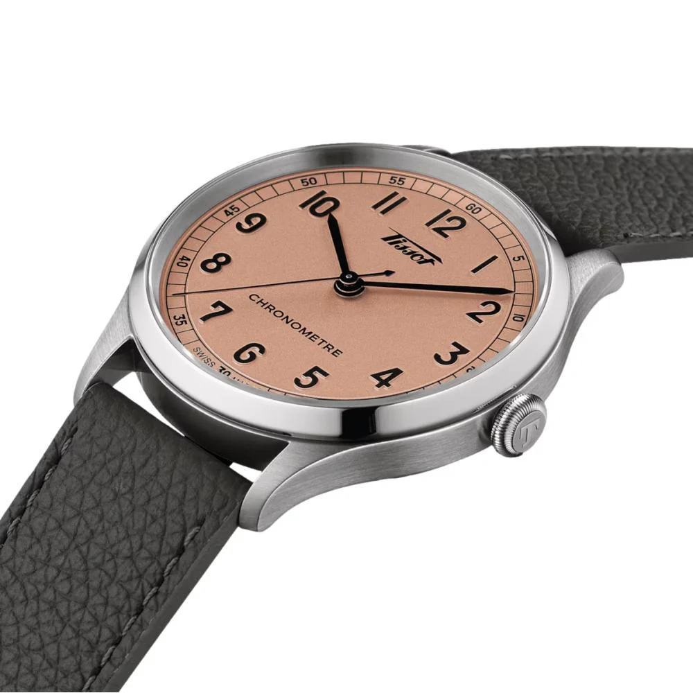 Heritage 1938 COSC 39mm - Salmon on Leather Strap - Image 4