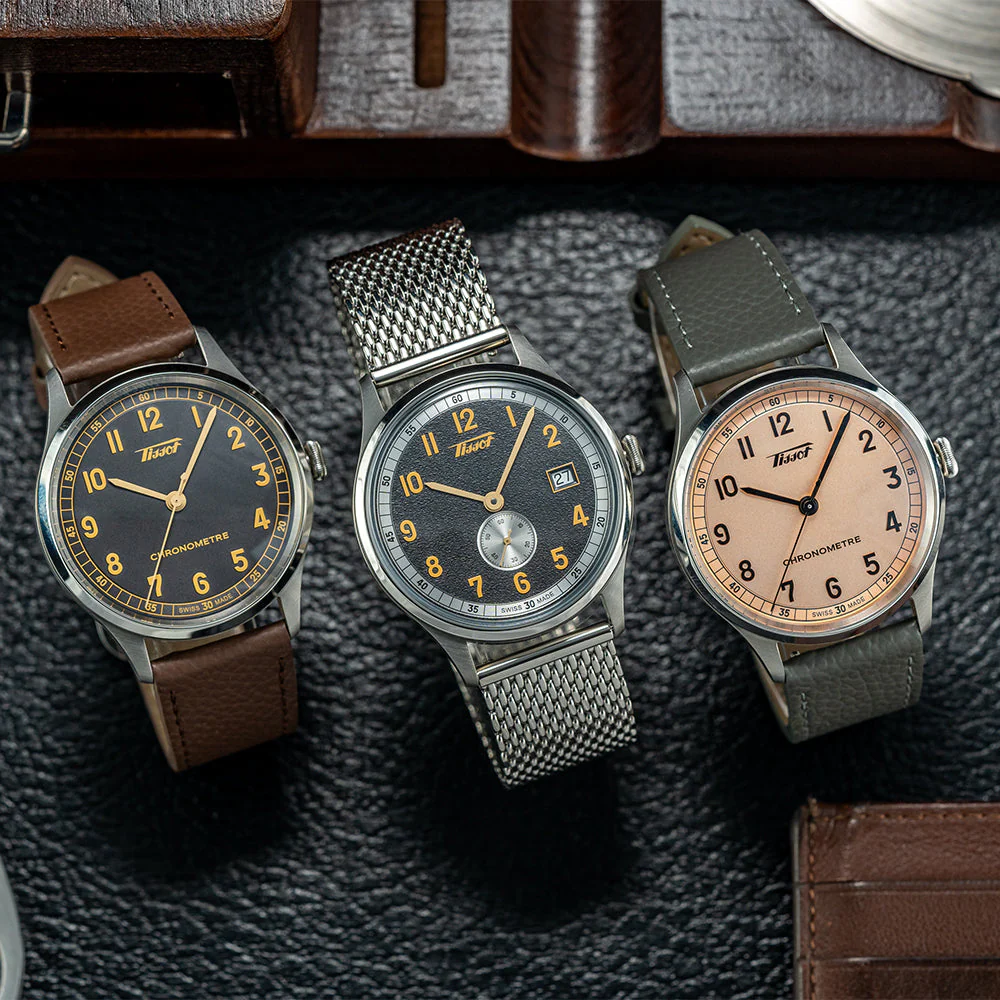 Heritage 1938 COSC 39mm - Salmon on Leather Strap - Image 9