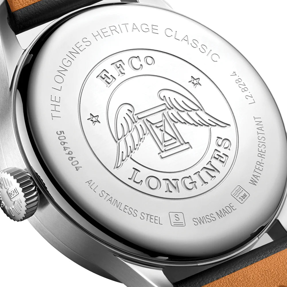 Heritage Classic Sector Dial 38.5mm - Silver on Leather Strap - Image 6