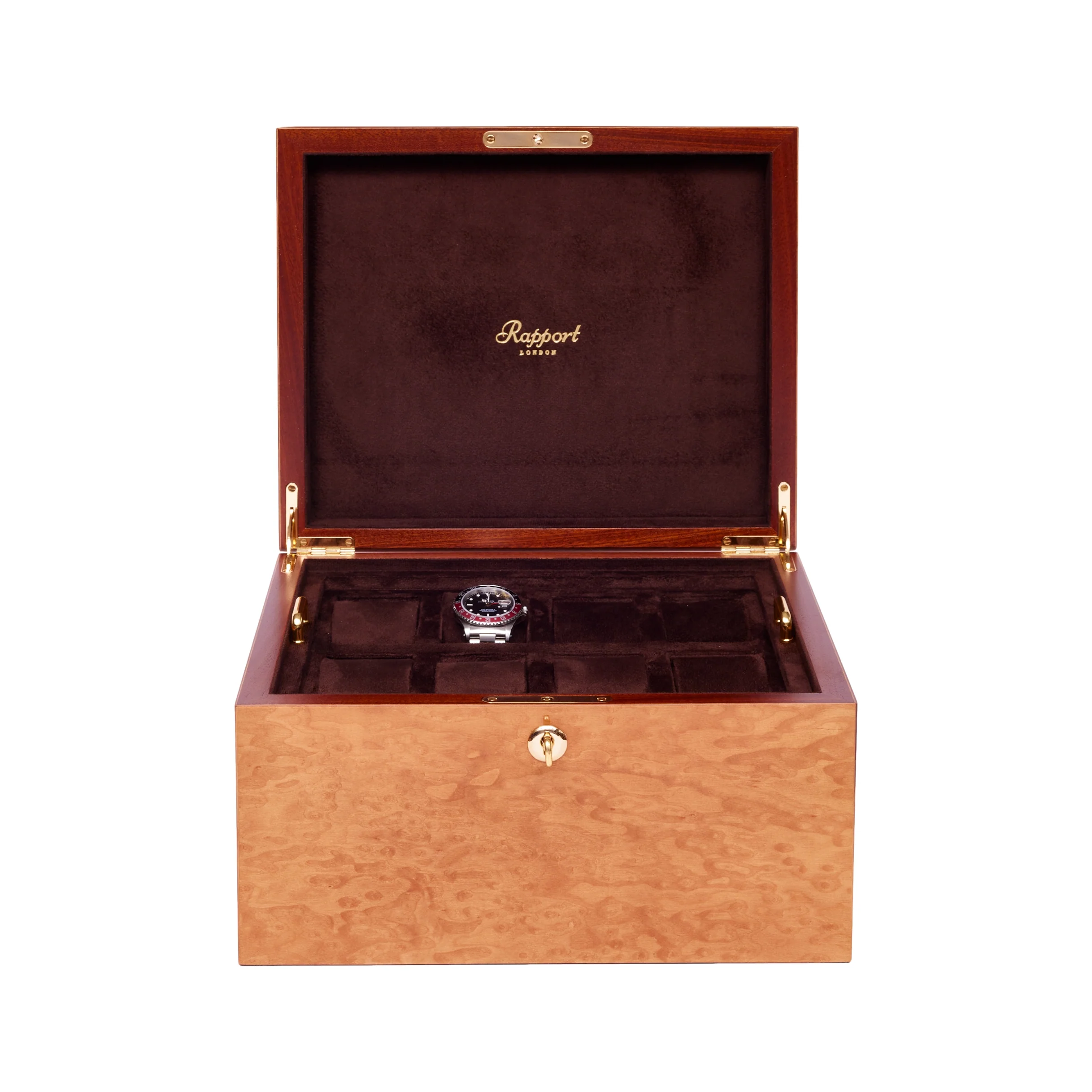 Heritage Sixteen Watch Box - Burr Walnut - Image 2