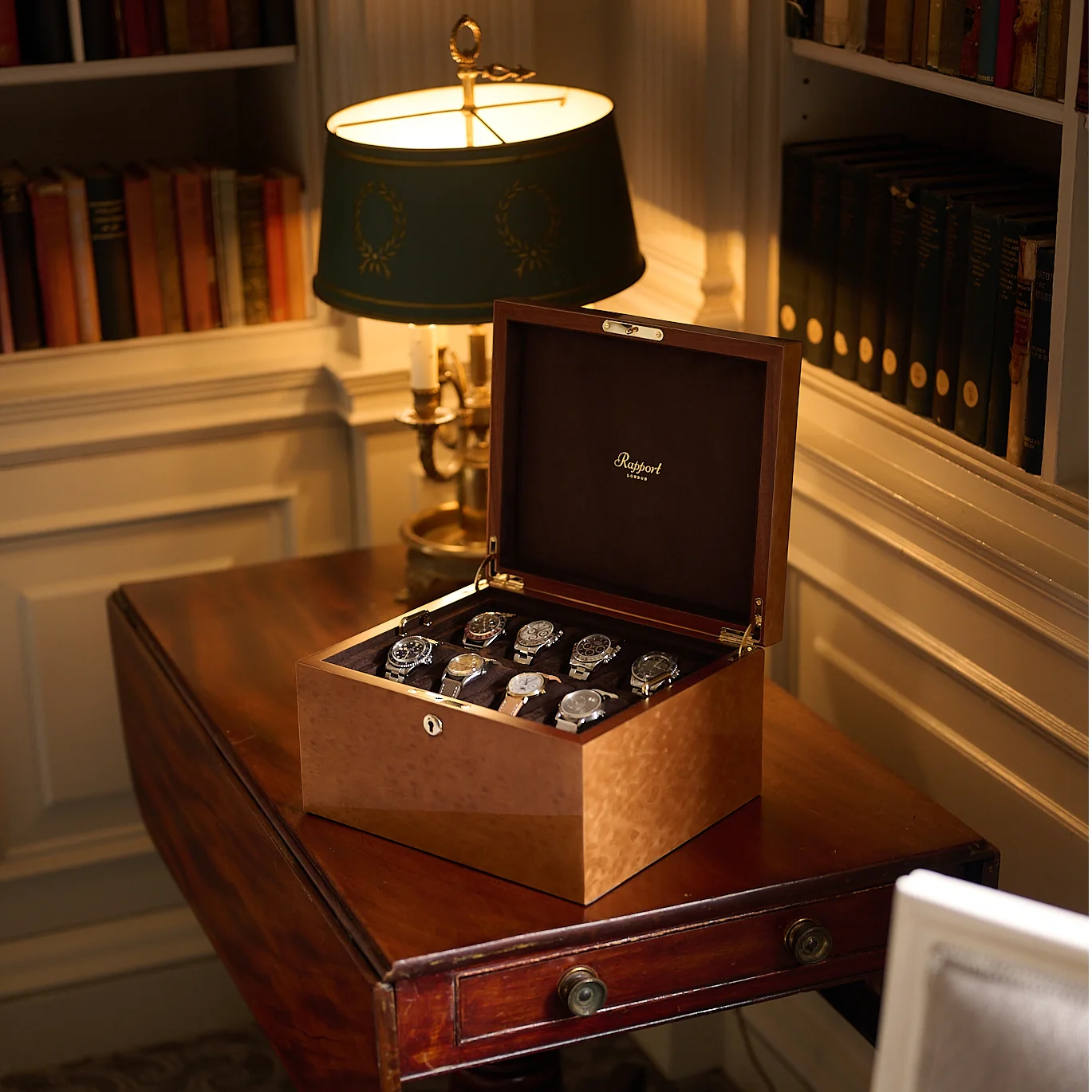 Heritage Sixteen Watch Box - Burr Walnut - Image 3