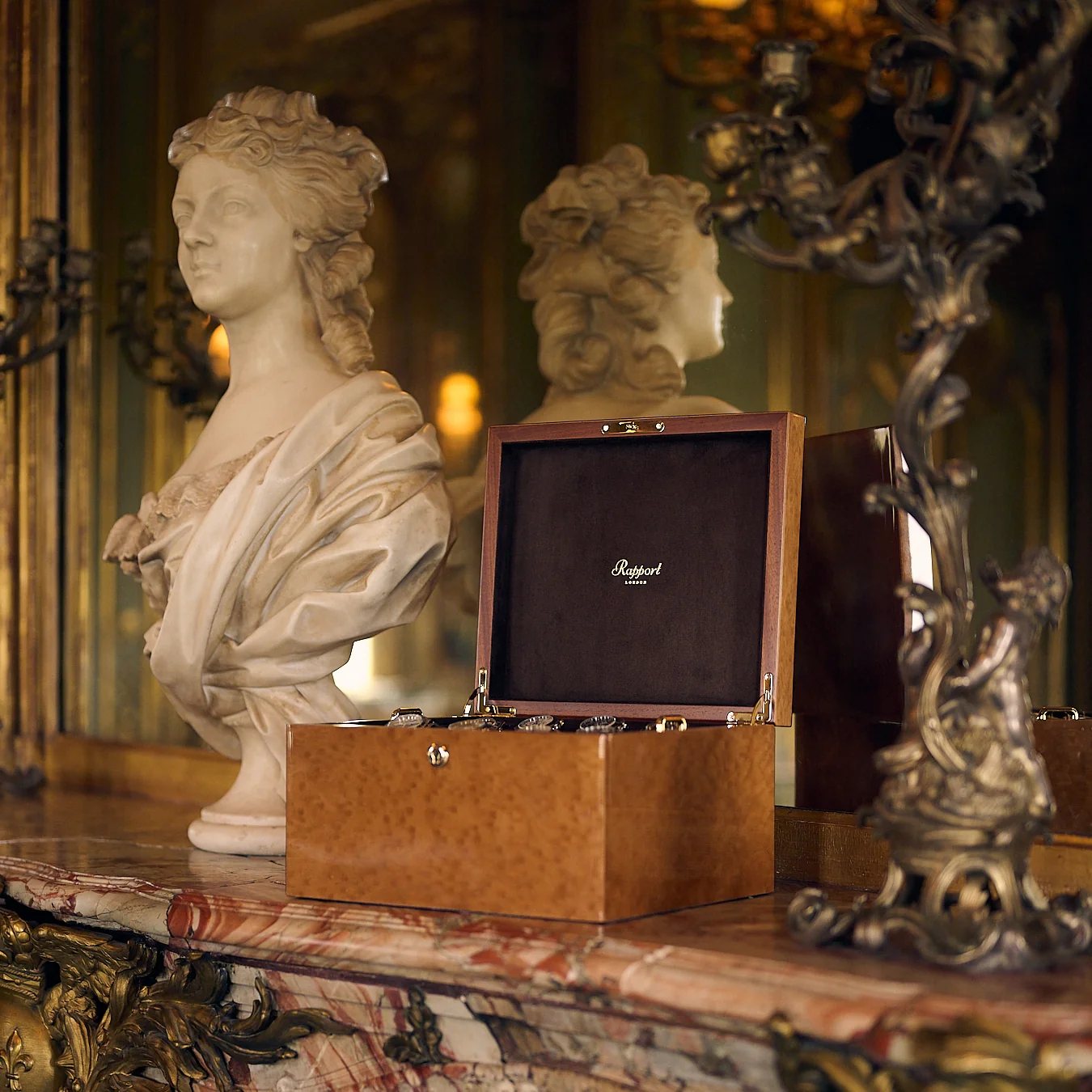 Heritage Sixteen Watch Box - Burr Walnut - Image 4