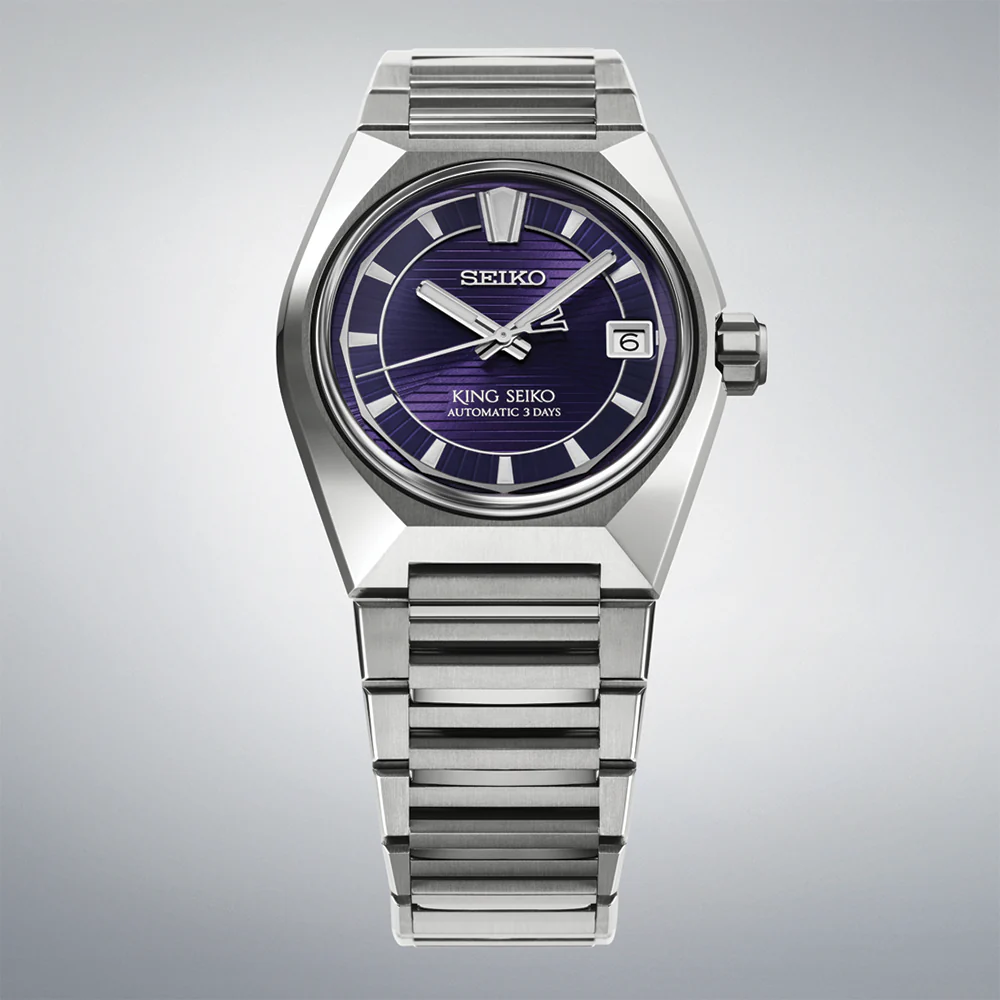 HKF001 King Seiko VANAC 41mm - Purple on Bracelet - Image 3