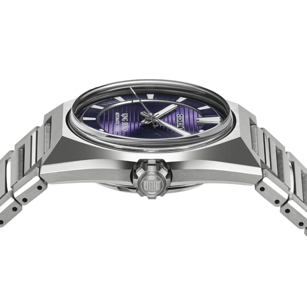 HKF001 King Seiko VANAC 41mm - Purple on Bracelet - Image 4