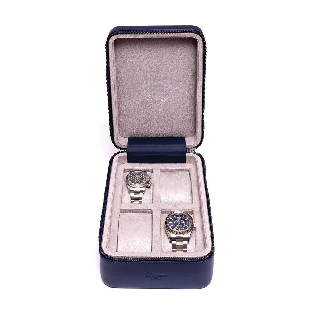 Hyde Park Four Zip Case - Navy - Image 2