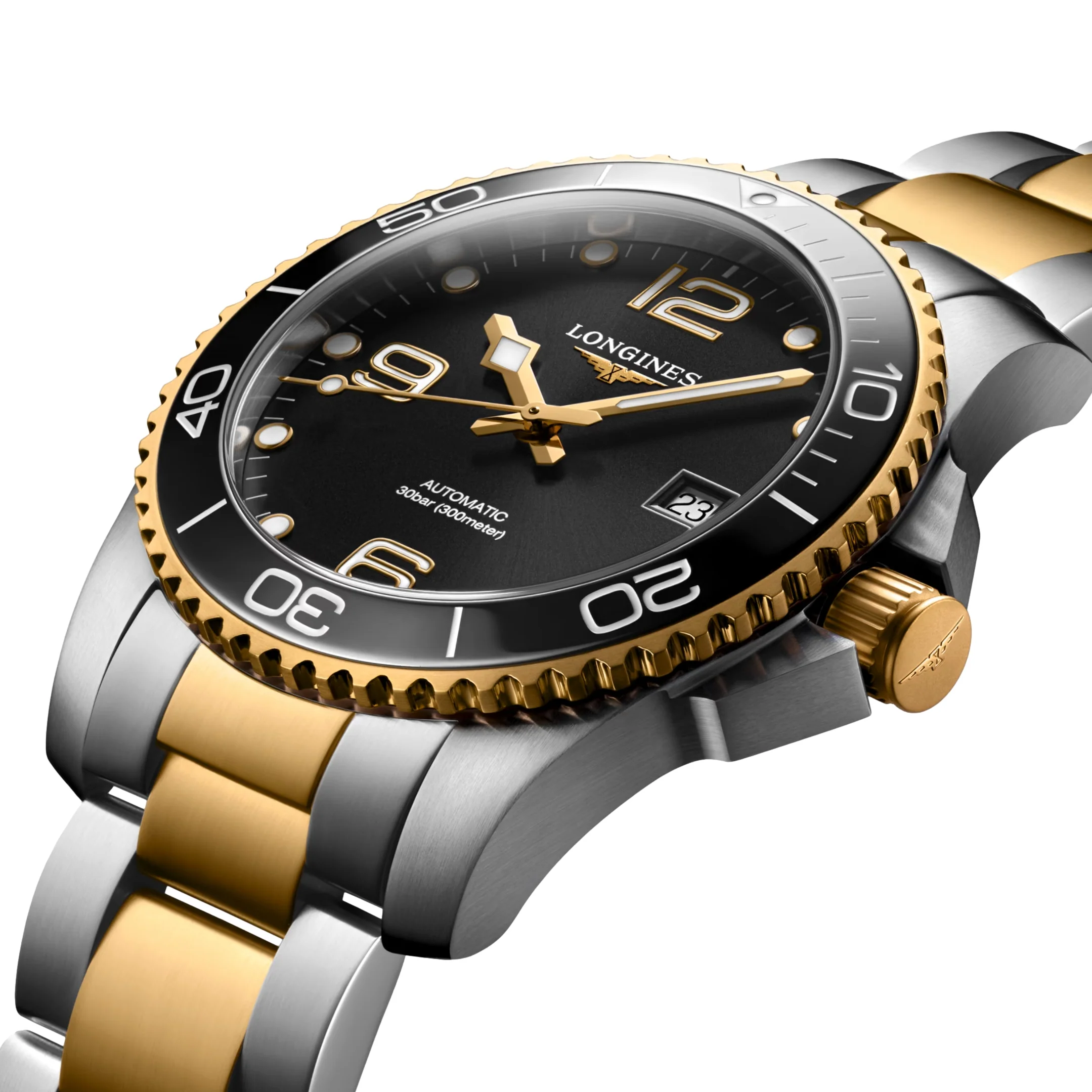HydroConquest Ceramic Bezel Two-Tone 41mm - Black on Bracelet - Image 5