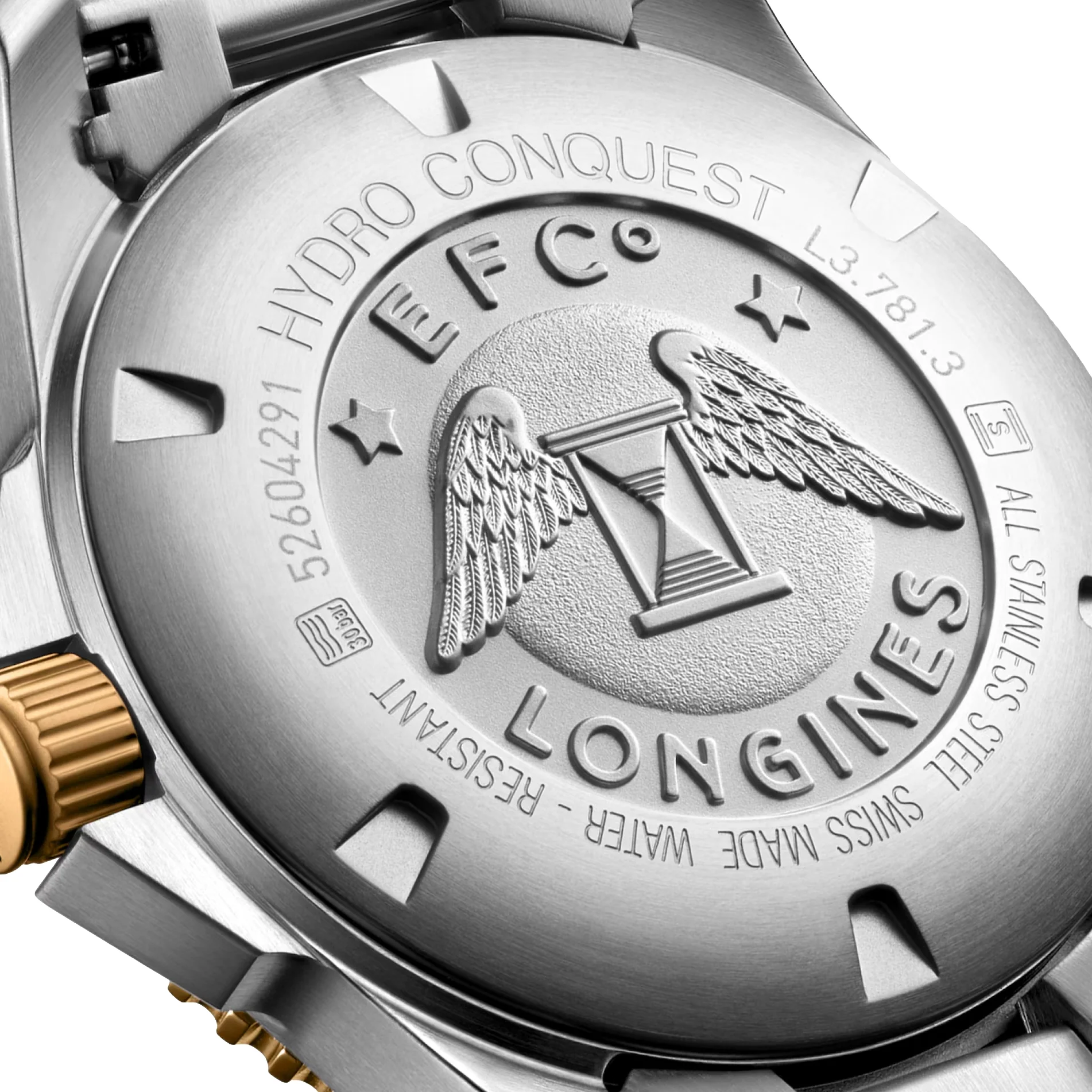 HydroConquest Ceramic Bezel Two-Tone 41mm - Black on Bracelet - Image 8