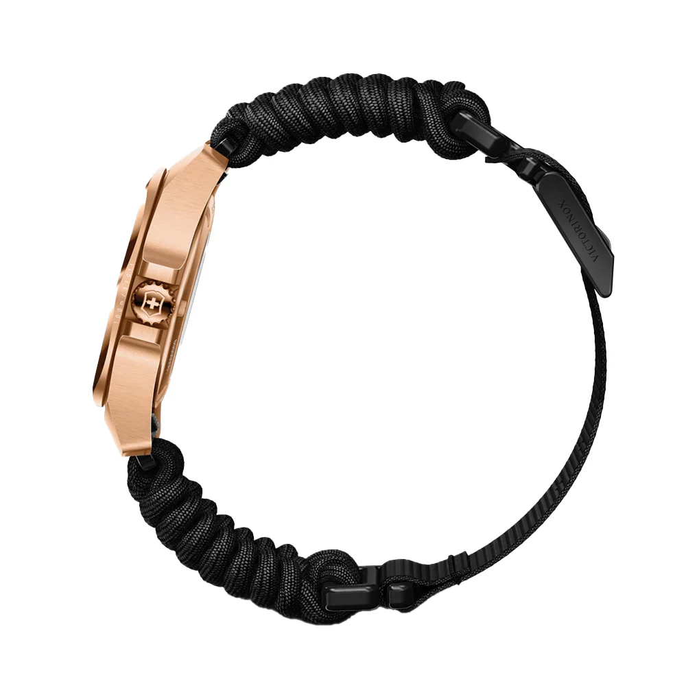 I.N.O.X. PVD 5N Gold-Tone 32mm - Black on Nylon Strap - Image 5