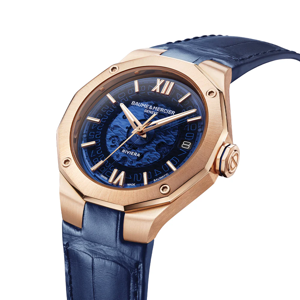 Riviera 10815 Automatic Date 39mm - Blue on Leather Strap - Image 2