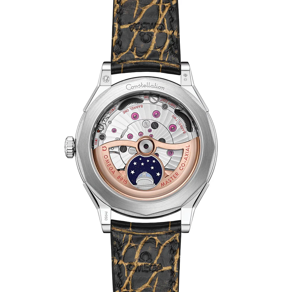 Constellation Observatory Platinum Gold 39.4mm - Bronze on Leather Strap - Image 5