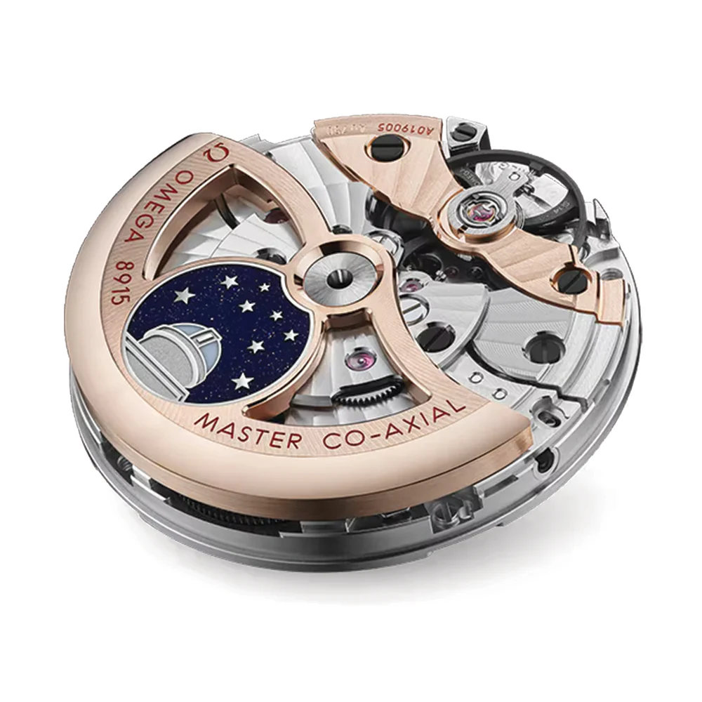 Constellation Observatory Platinum Gold 39.4mm - Bronze on Leather Strap - Image 7