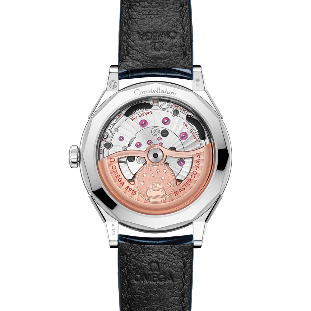 Constellation Observatory Canopus Gold™ 39.4mm - Silver on Leather Strap - Image 4