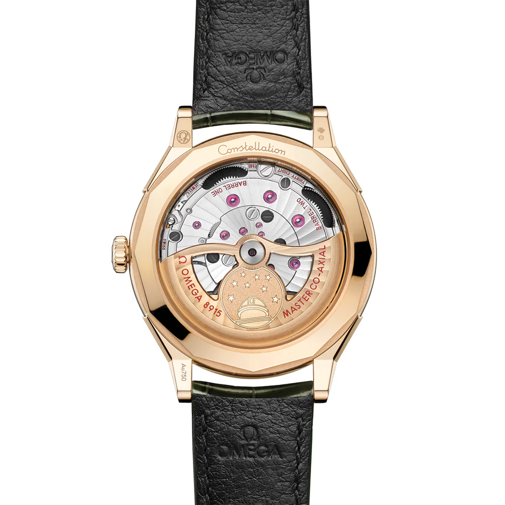 Constellation Observatory Moonshine™ Gold 39.4mm - Gold on Leather Strap - Image 5