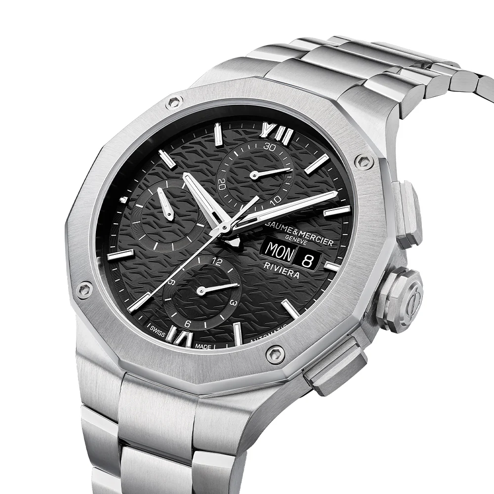 Riviera 10825 Automatic Chronograph 41mm - Black on Bracelet - Image 2