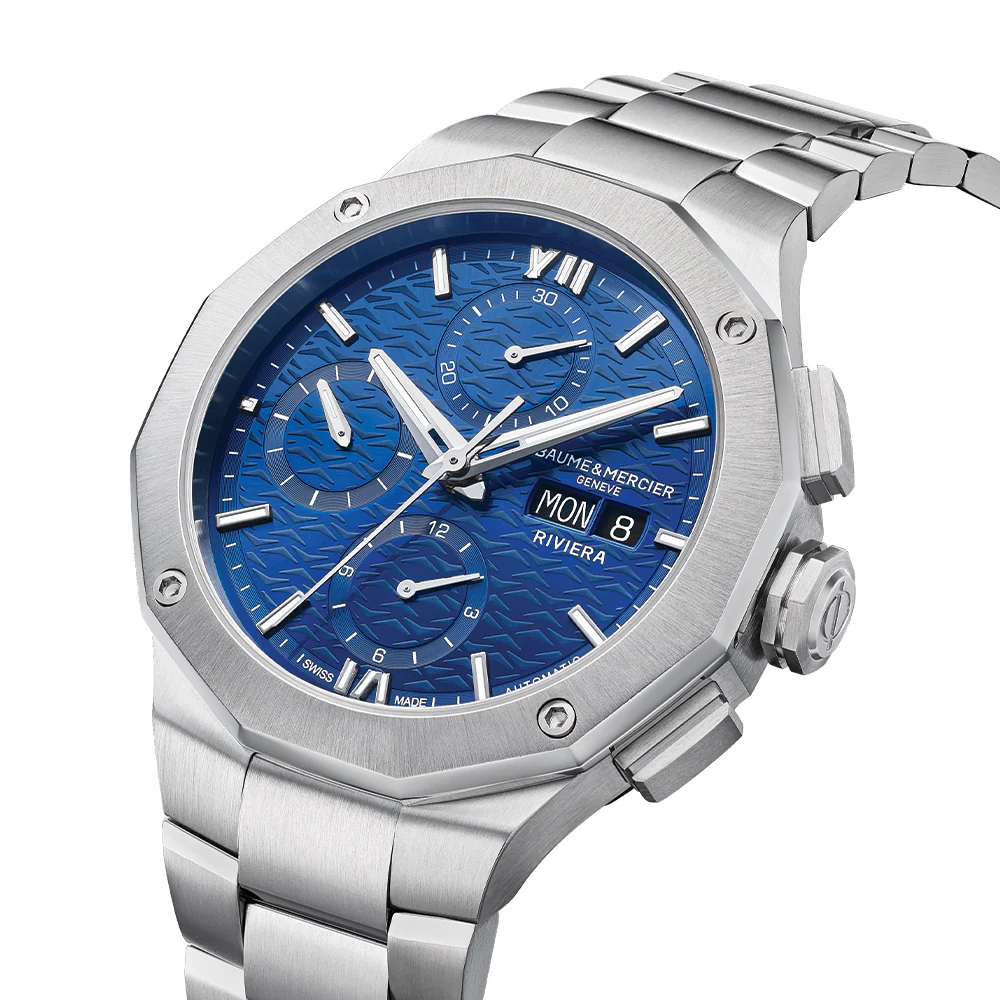 Riviera 10826 Automatic Chronograph 41mm - Blue on Bracelet - Image 2