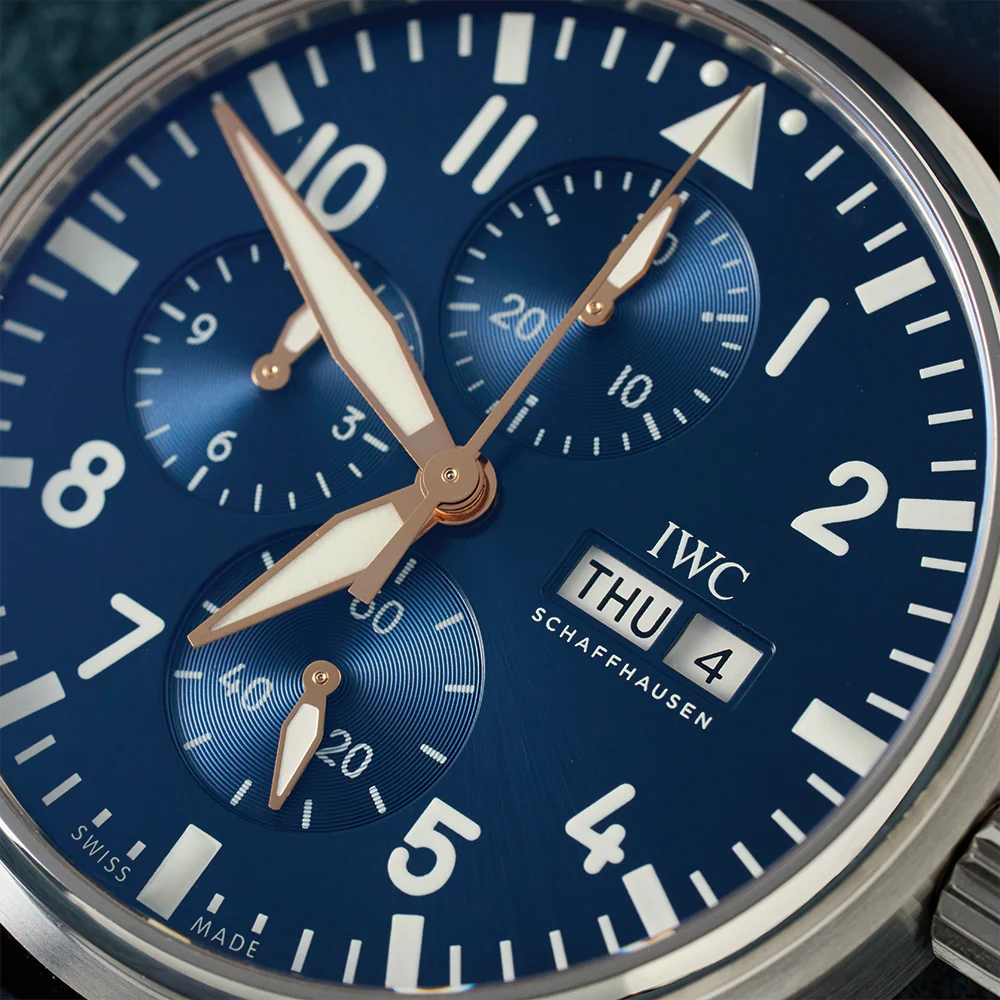 Pilot’s Watch Chronograph Le Petit Prince 43mm - Blue on Rubber Strap - Image 4