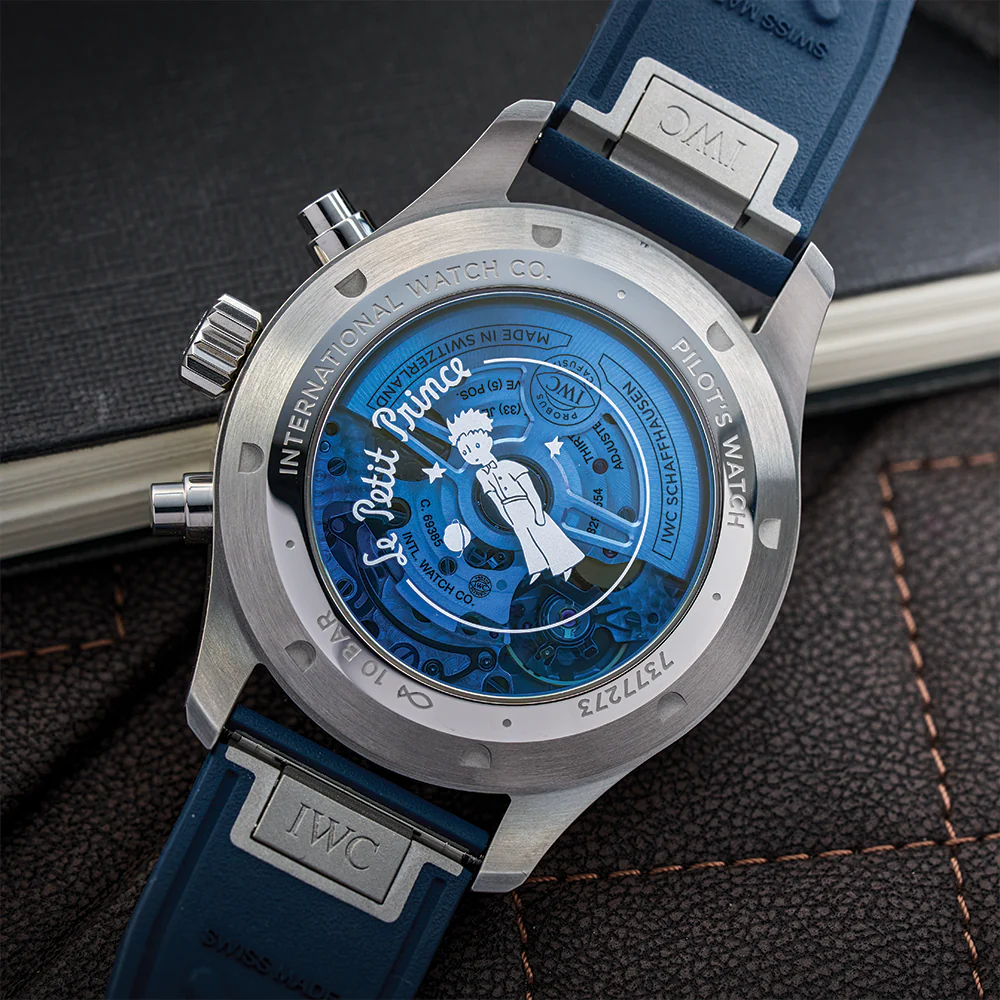Pilot’s Watch Chronograph Le Petit Prince 43mm - Blue on Rubber Strap - Image 6