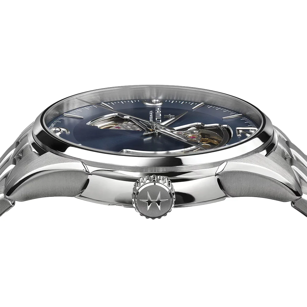 Jazzmaster Open Heart Auto 42mm - Blue on Bracelet - Image 5