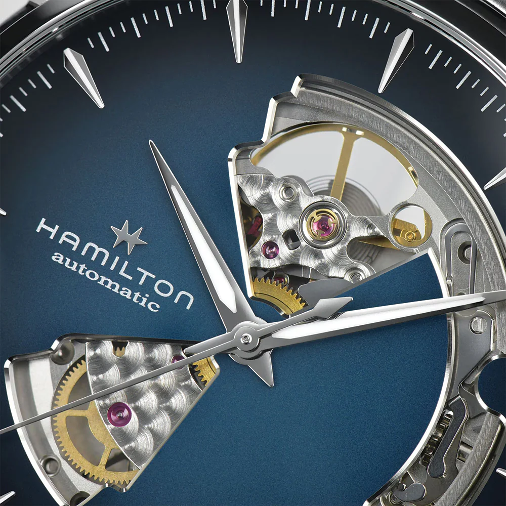 Jazzmaster Open Heart Auto 40mm - Blue on Bracelet - Image 3