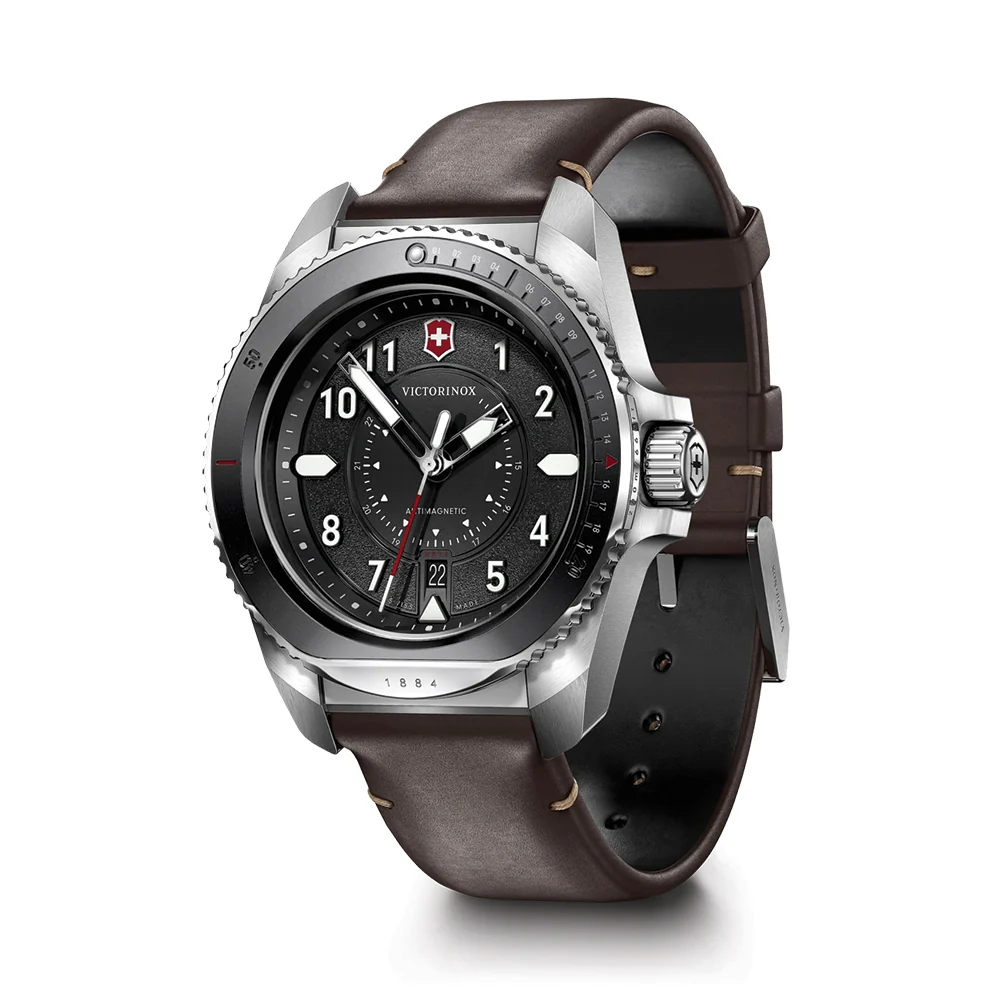Journey 1884 Quartz 43mm - Black on Leather Strap w/ Extra Rubber Strap - Image 2