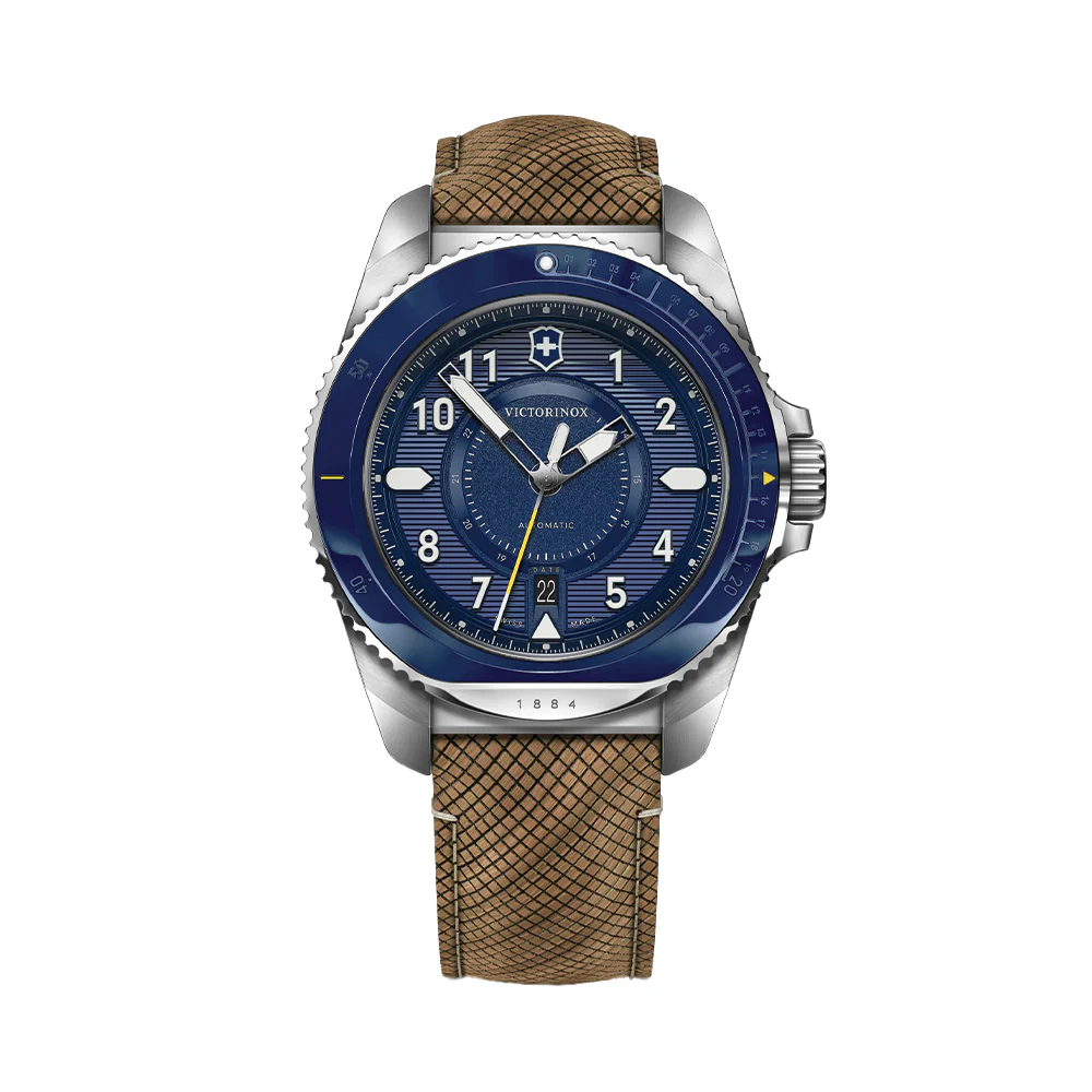 Journey 1884 Quartz 43mm - Blue on Wood Strap w/ Extra Rubber Strap