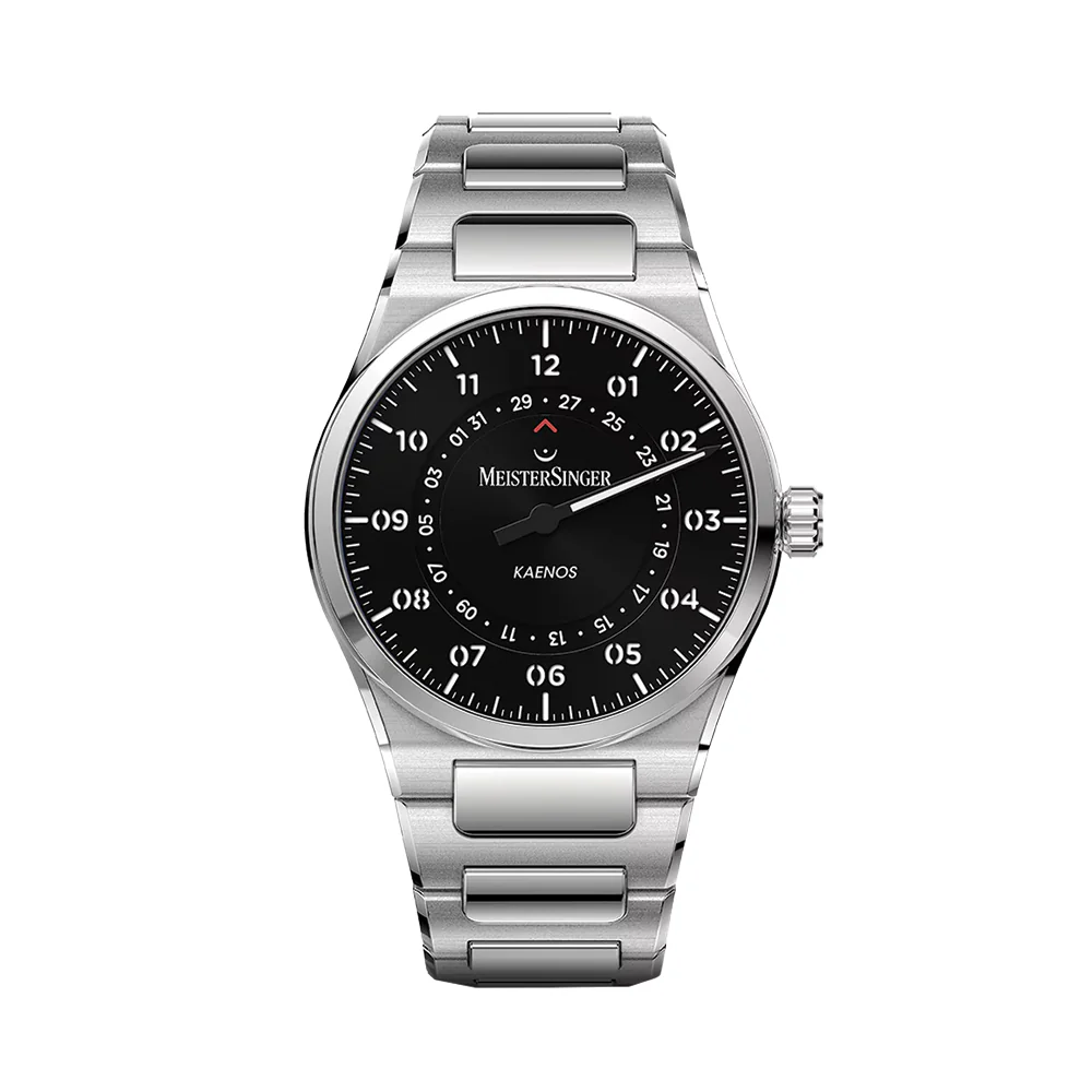 Kaenos Open Date 40mm - Black on Bracelet