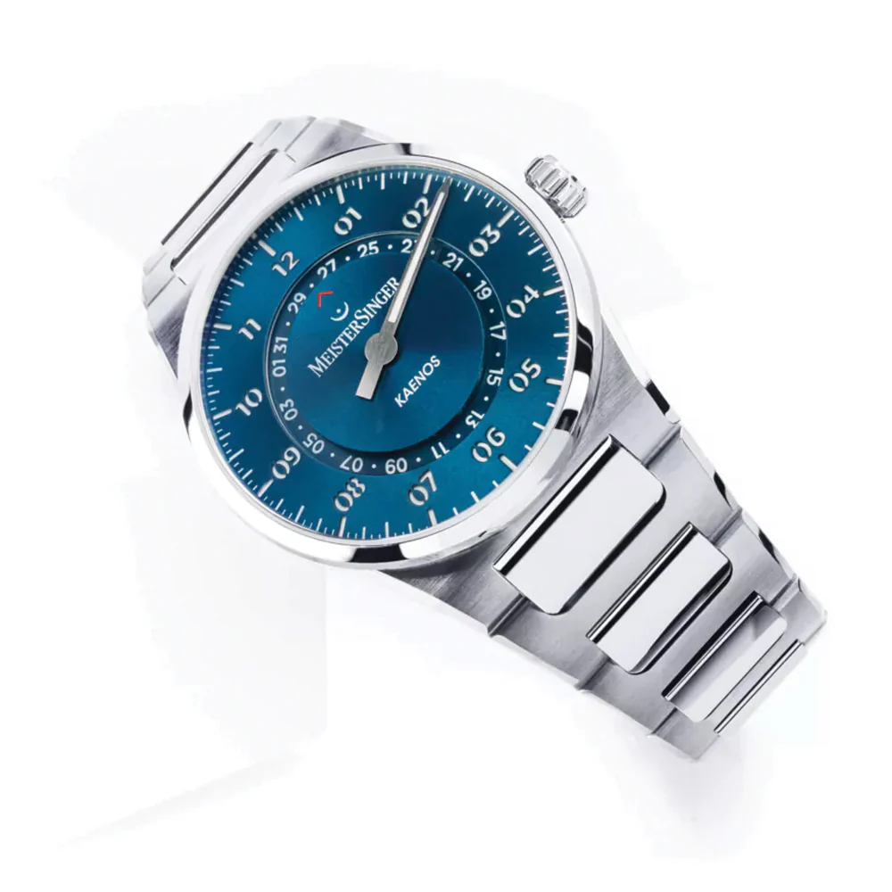 Kaenos Open Date 40mm - Petrol Blue on Bracelet - Image 2
