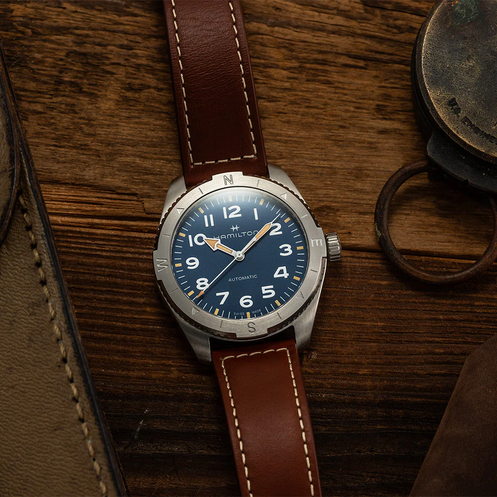 Khaki Field Expedition 37mm - Blue on Strap - Image 2