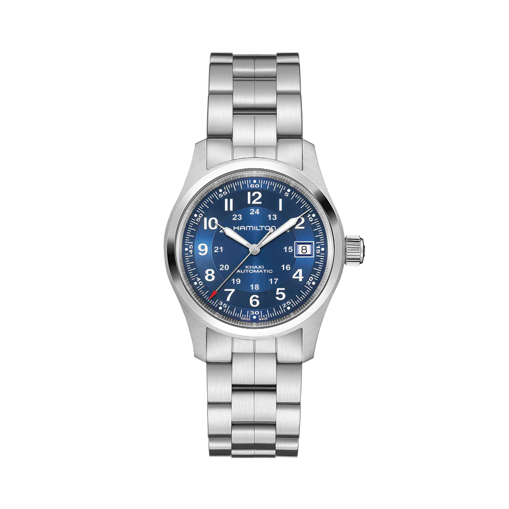 Khaki Field Auto Date 38mm - Blue on Bracelet