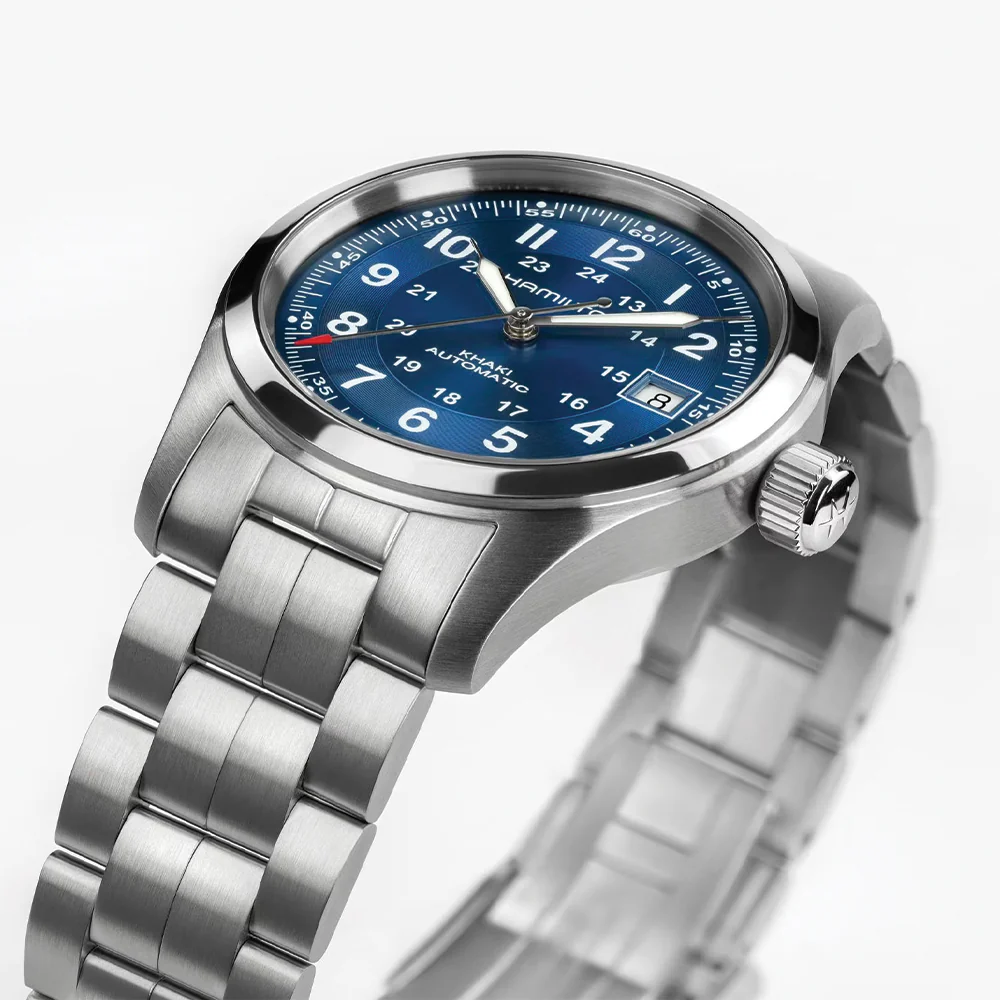 Khaki Field Auto Date 38mm - Blue on Bracelet - Image 4