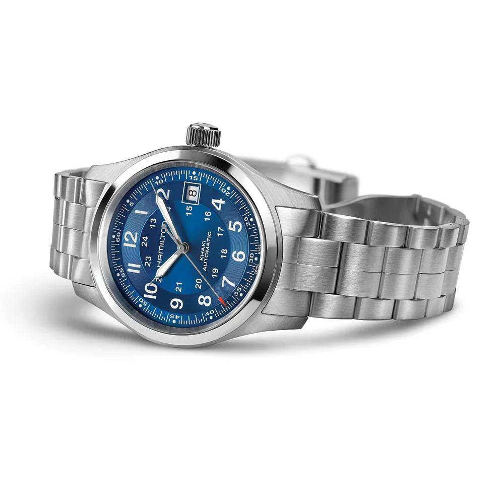 Khaki Field Auto Date 38mm - Blue on Bracelet - Image 5