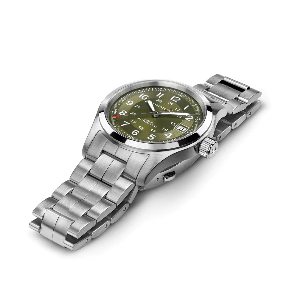 Khaki Field Auto Date 38mm - Green on Bracelet - Image 2