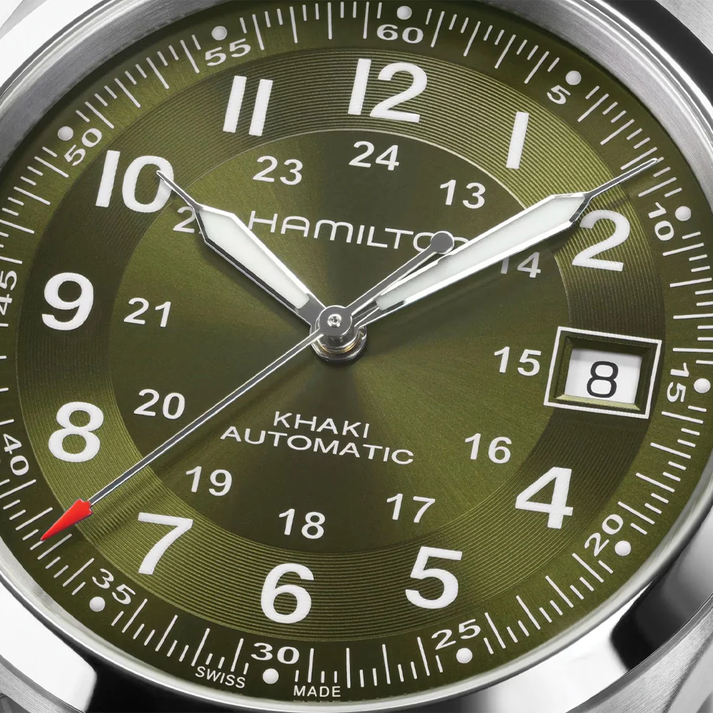 Khaki Field Auto Date 38mm - Green on Bracelet - Image 4