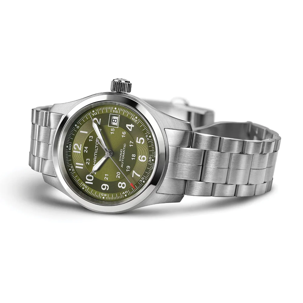 Khaki Field Auto Date 38mm - Green on Bracelet - Image 6