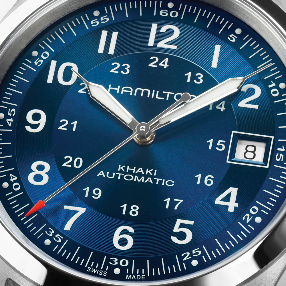 Khaki Field Auto Date 42mm - Blue on Bracelet - Image 3