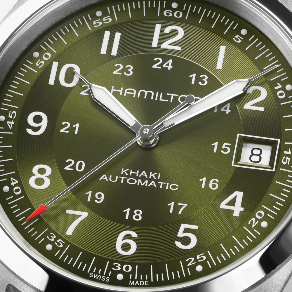 Khaki Field Auto Date 42mm - Green on Bracelet - Image 3