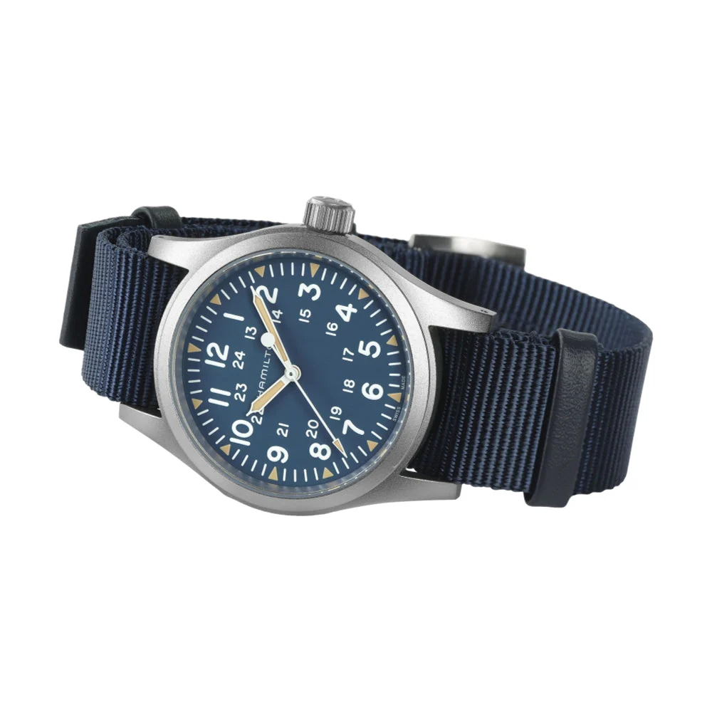 Khaki Field Mechanical 38mm - Blue on Textile Strap - Image 4