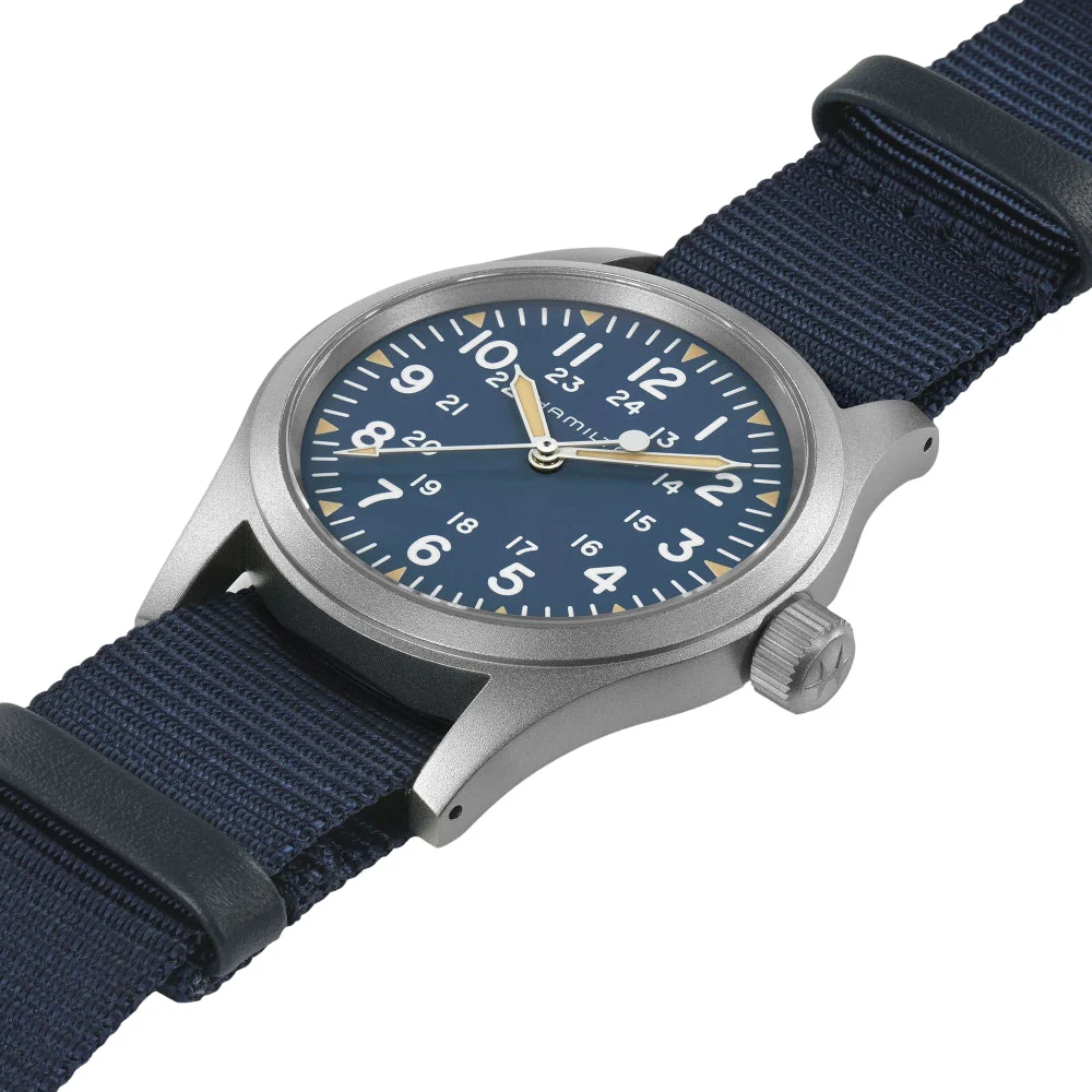Khaki Field Mechanical 38mm - Blue on Textile Strap - Image 5