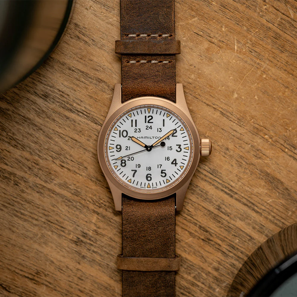 Khaki Field Mechanical 38mm - Bronze on Leather Strap - Image 2