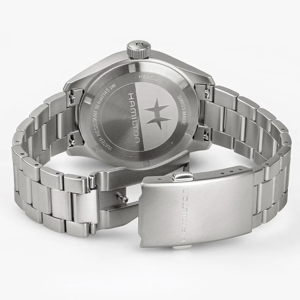 Khaki Field Mechanical Power Reserve 40mm - Black on Bracelet - Image 6