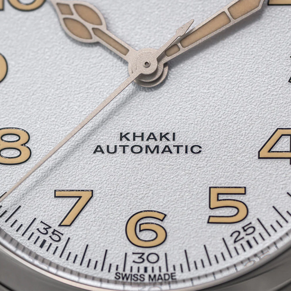 Khaki Field Murph 38mm - White on Leather Strap - Image 5
