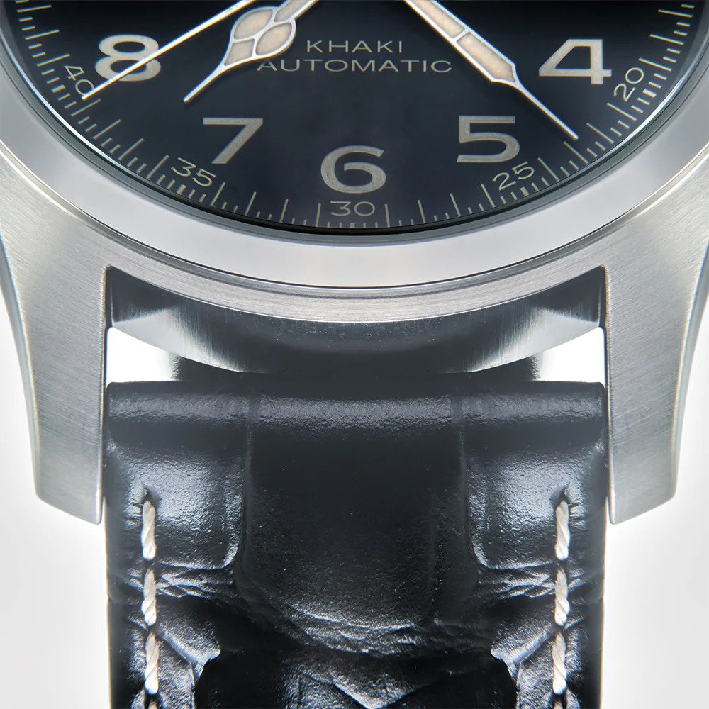 Khaki Field Murph 42mm - Black on Leather Strap with Standard Packaging - Image 5