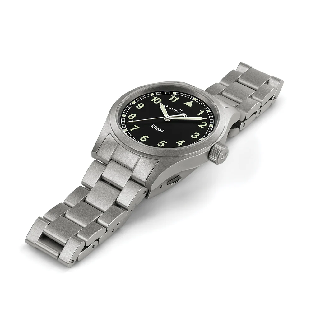 Khaki Field Quartz 38mm - Black w/ White Numerals on Bracelet - Image 4