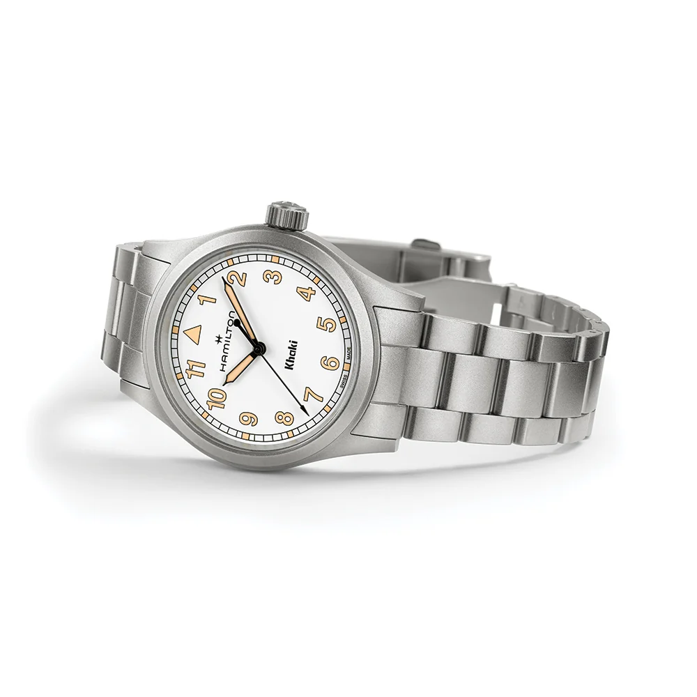 Khaki Field Quartz 38mm - White on Bracelet - Image 2