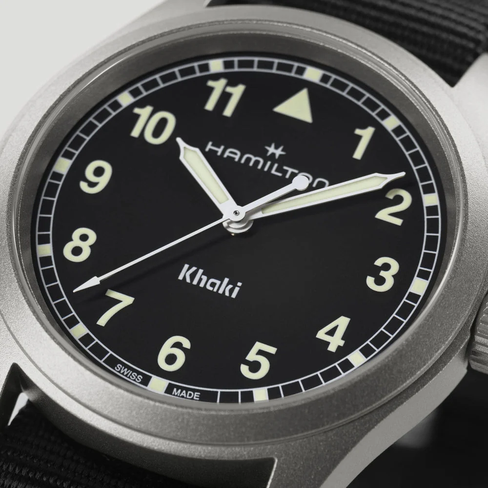 Khaki Field Quartz 38mm - Black on One-Piece Textile Strap - Image 4