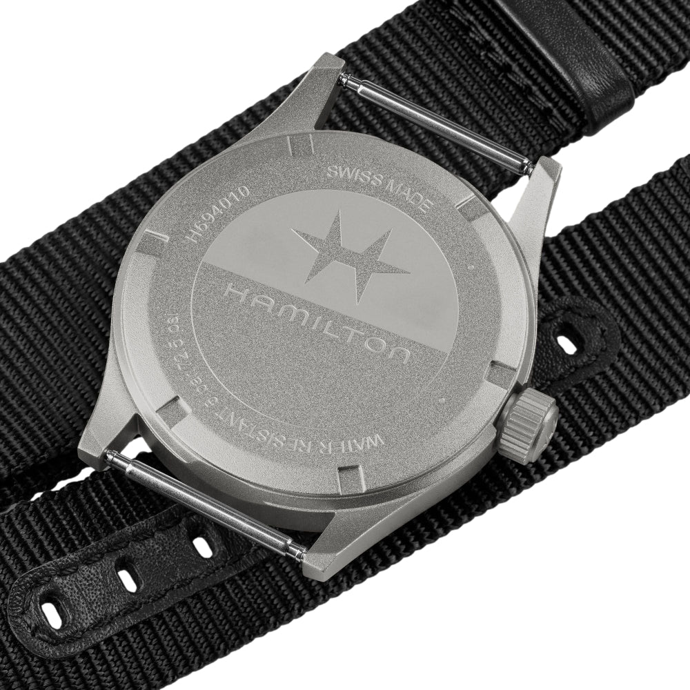 Khaki Field Quartz 38mm - Black on One-Piece Textile Strap - Image 5